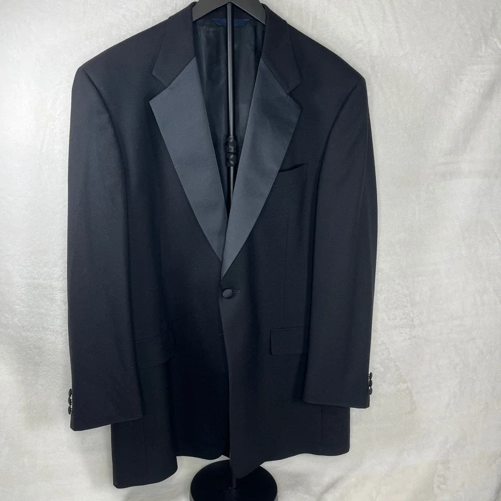 Burberry London Men's Black Wool‎ Tuxedo Jacket Formal Evening Wear 43L